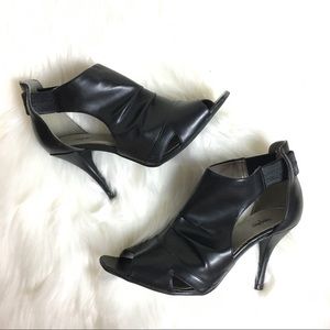 🪴$5/25🪴 Vtg Mossimo Black Cutout Faux Leather Heels Dress Shoes 7.5